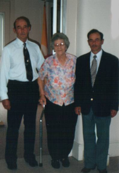 Dad, Grandma Schneider, and Galen  9/16/01