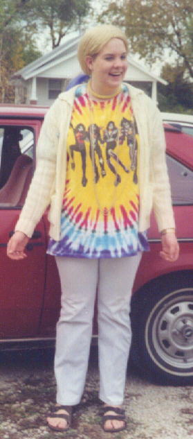 Dressed up as a hippie for Halloween 1998