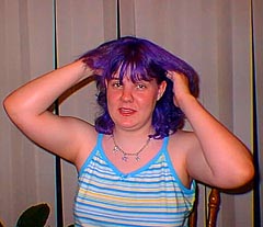 My purple hair in the summer of 1999